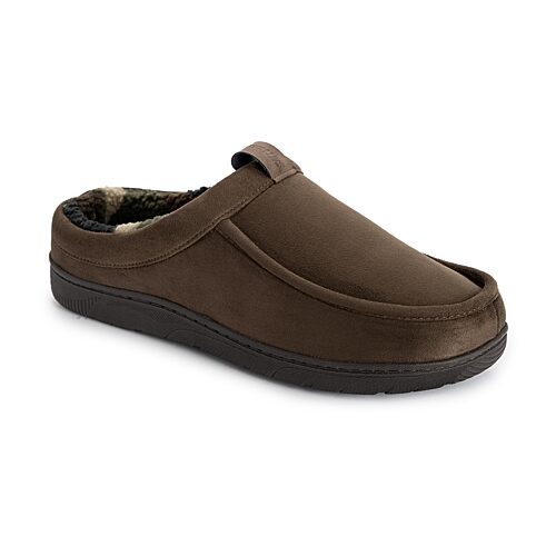 Muk Luks Miles Mens Memory Foam Slip Resistant Clog Slippers In Brown
