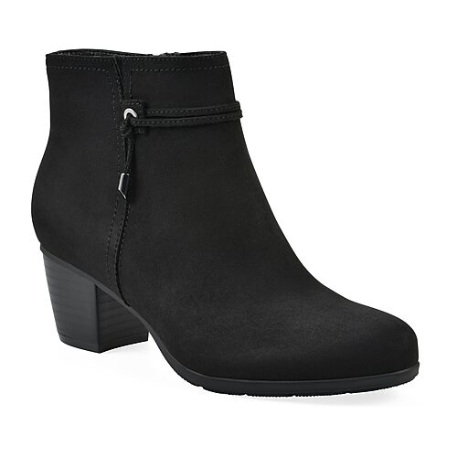CLIFFS BY WHITE MOUNTAIN Womens Angelo Block Heel Booties, 11 Medium, Black