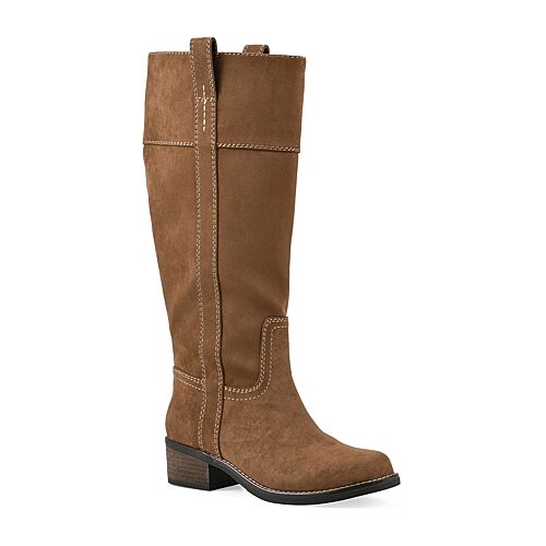 White Mountain Womens Fall 2026 Flat Heel Riding Boots, 7 Medium, Brown