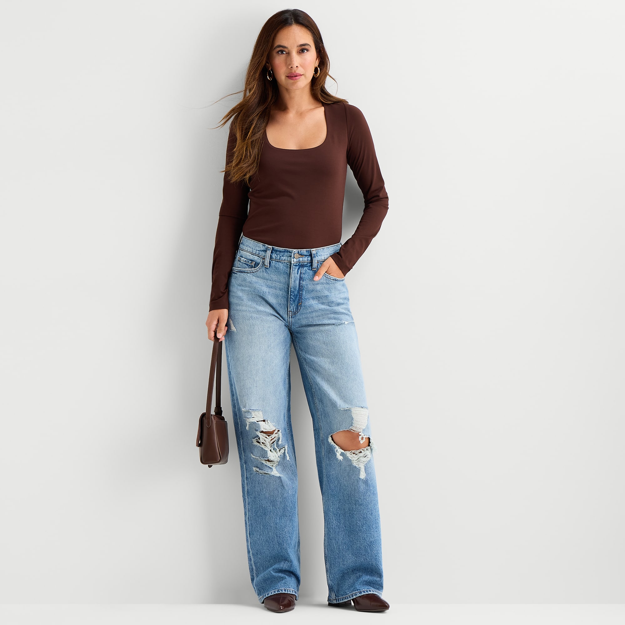 Bold Elements Womens High Rise Straight Leg Jean