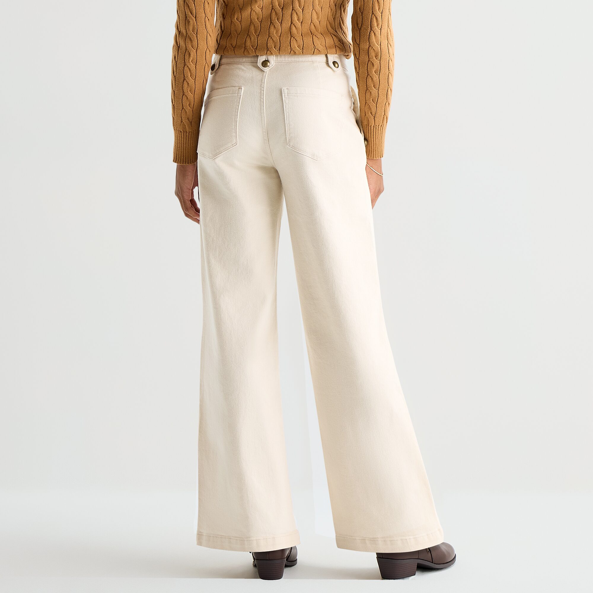 St. John's Bay Womens High Rise Wide Leg Jean