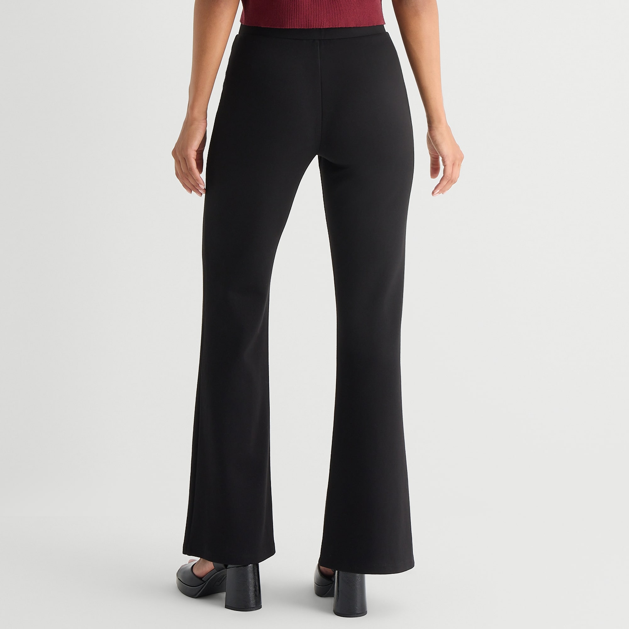 by&by Womens Juniors Bootcut Mid Rise Pull-On Pant