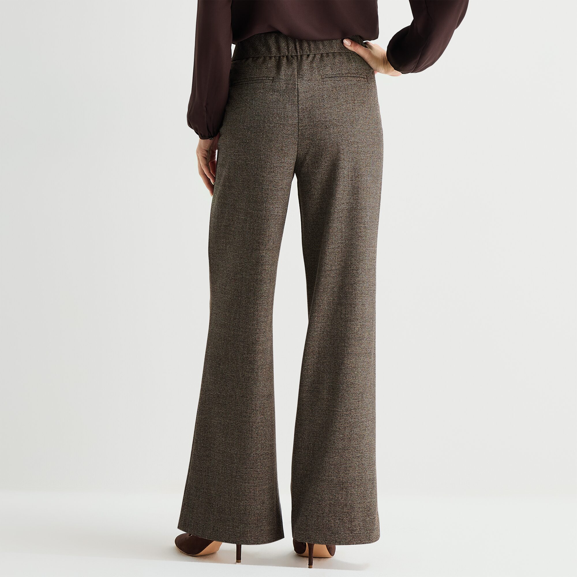 Liz Claiborne Womens Flare Mid Rise Pull-On Pant