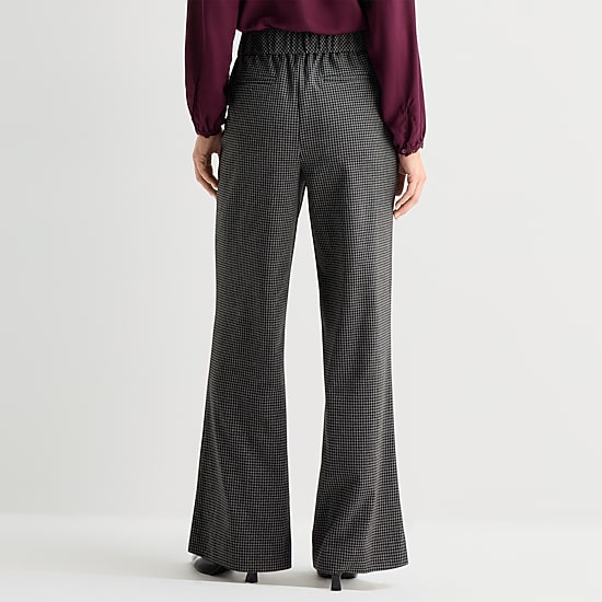 Liz Claiborne Womens Flare Mid Rise Pull-On Pant