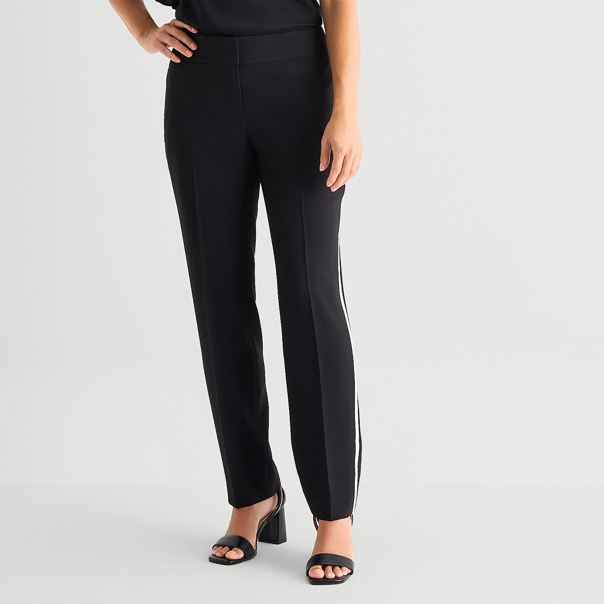 Black Label by Evan-Picone Womens Classic Fit Straight Suit Pant