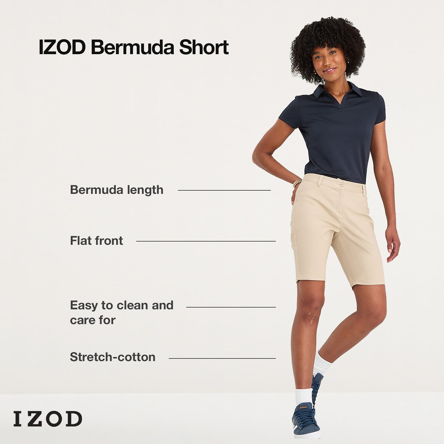 IZOD Womens Juniors Bermuda Short