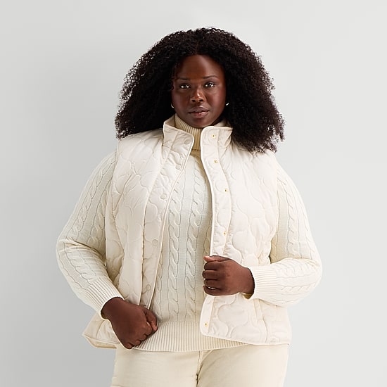 St. John's Bay Womens Quilted Vest