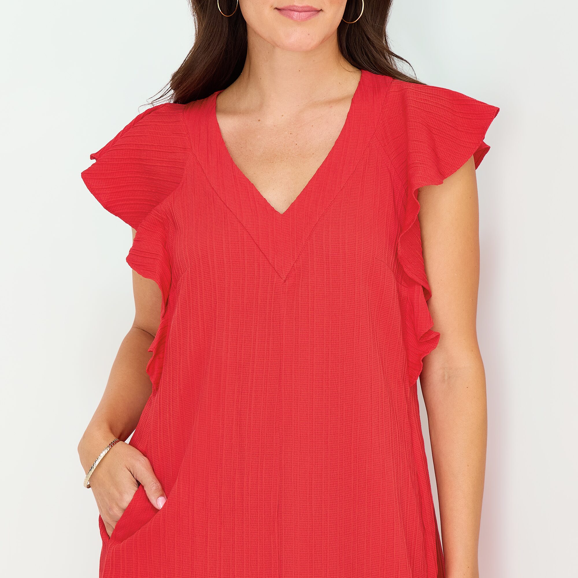 Studio 1 Womens V Neck Short Sleeve Shift Dress