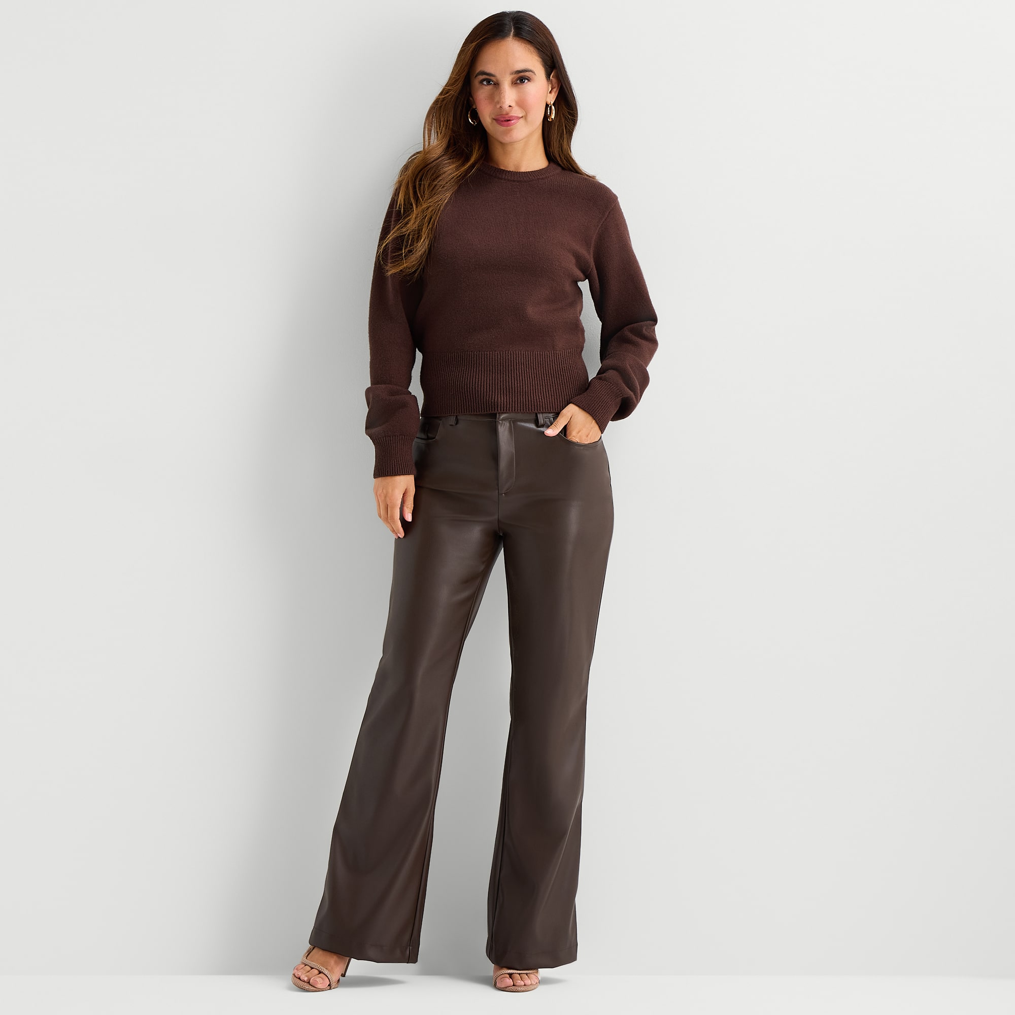Bold Elements Womens Crew Neck Long Sleeve Cardigan