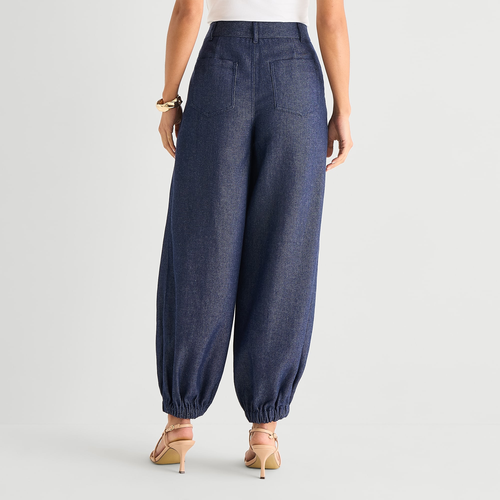 Worthington Womens Tall High Rise Tapered Palazzo Pant