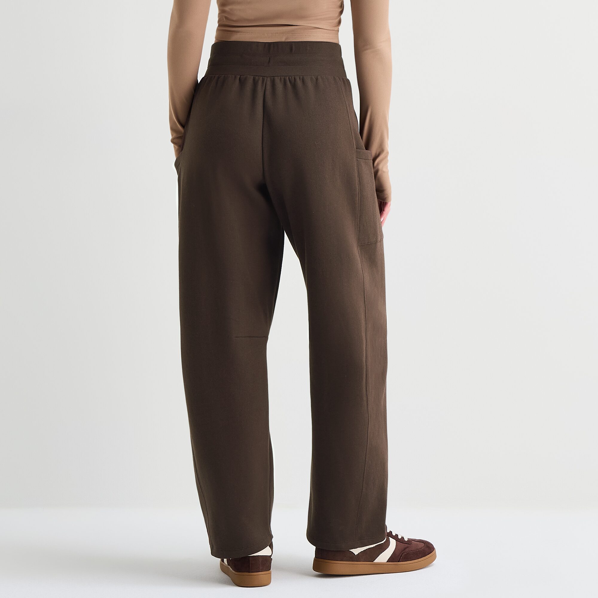 Xersion Womens Drawstring Waist Wide Leg Mid Rise Regular Fit Petite Fleece Sweatpant