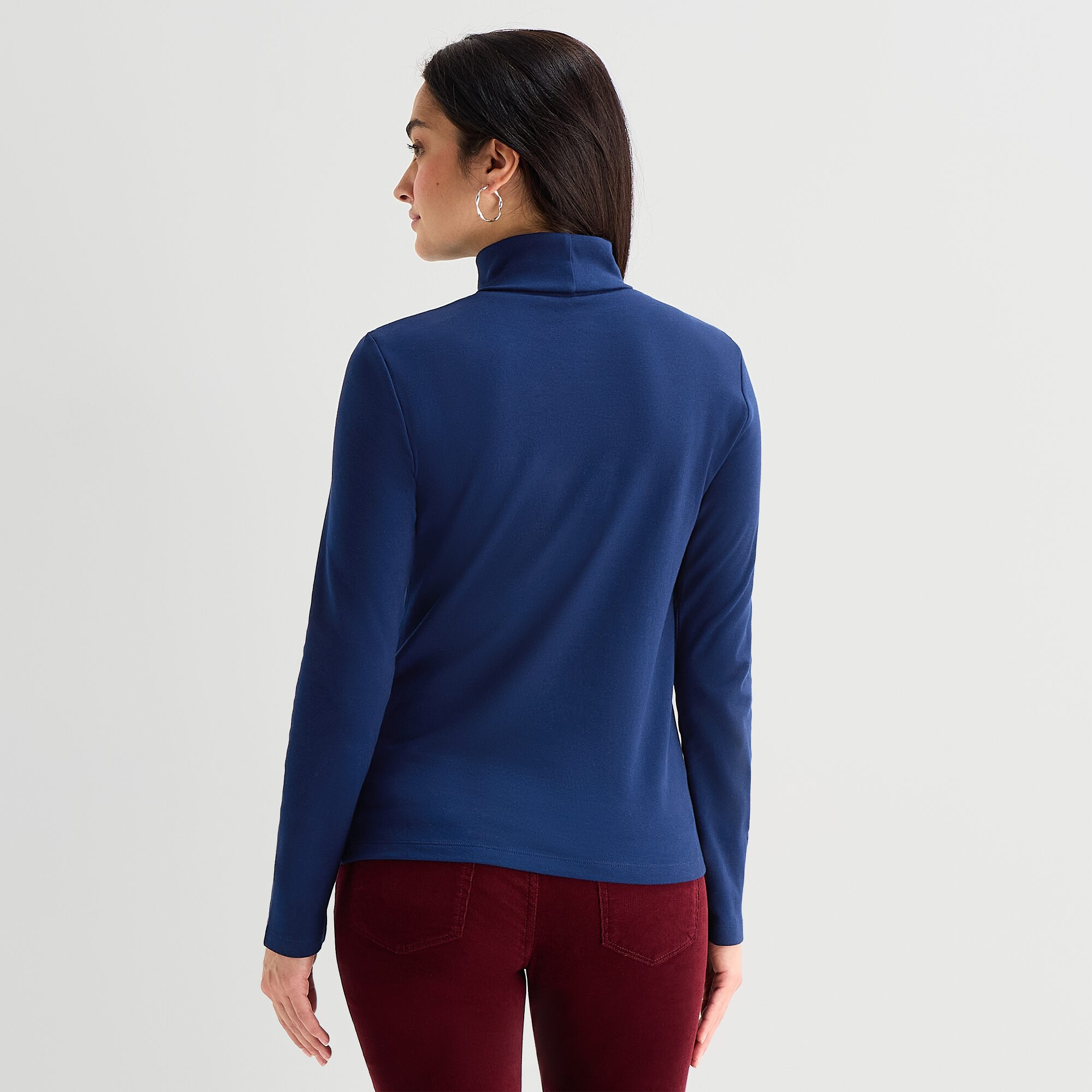 St. John's Bay Womens Tall Turtleneck Long Sleeve T-Shirt