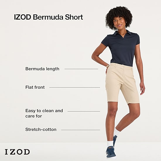 IZOD Womens Juniors Bermuda Short