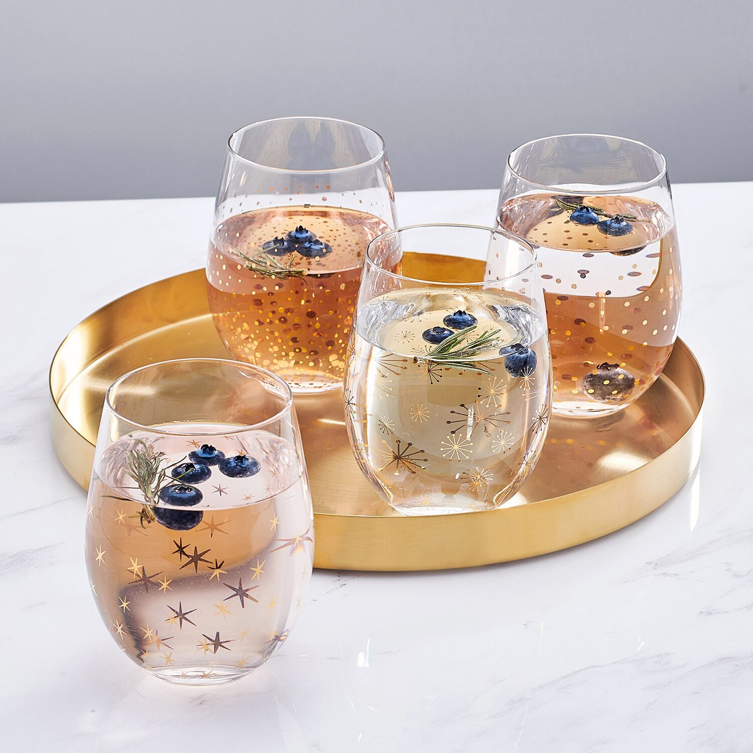 Mikasa Party, Clear 4-pc. Stemless Wine Glass