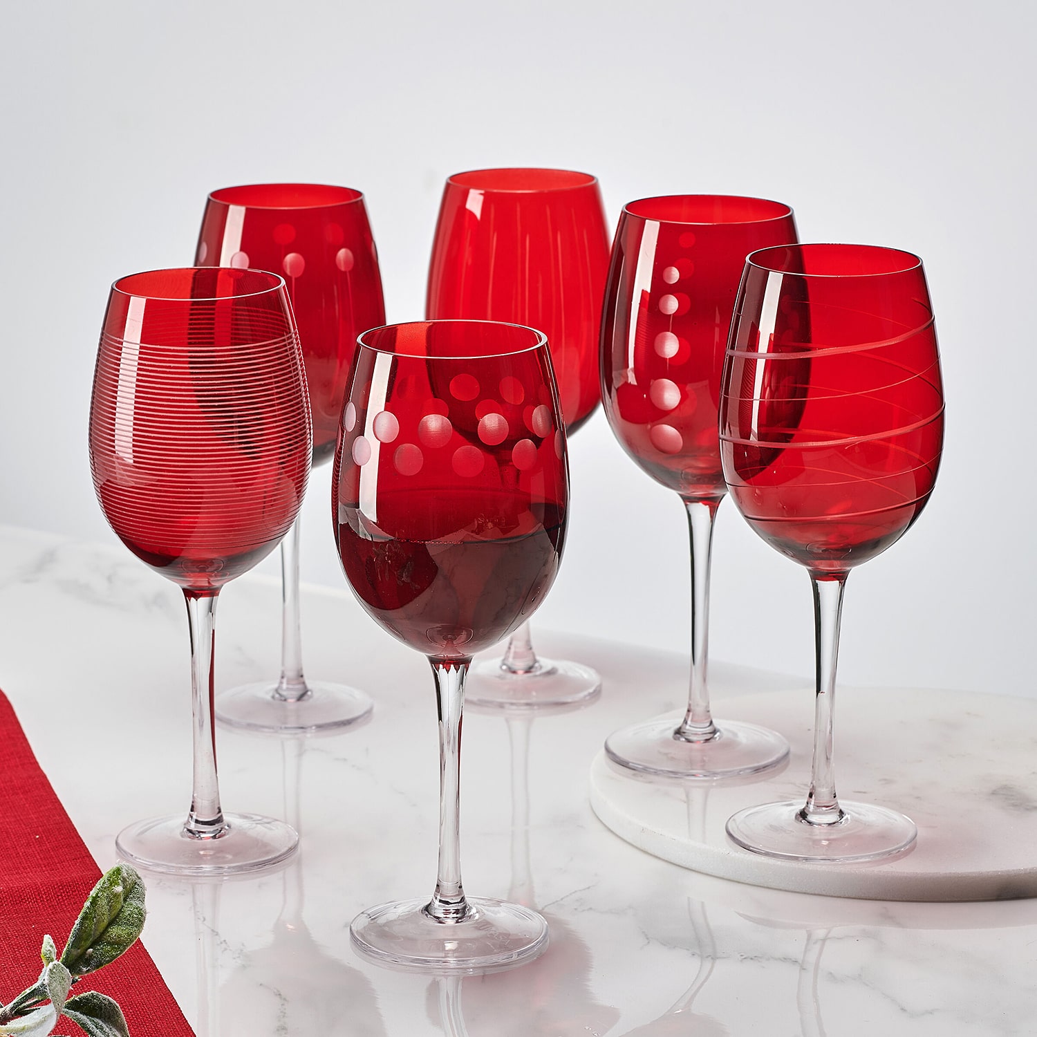 Mikasa Cheers, Ruby 6-pc. Wine Glass