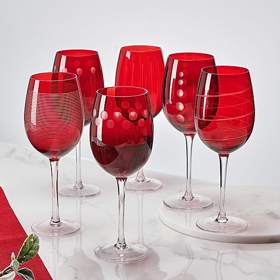 Mikasa Cheers, Ruby 6-pc. Wine Glass