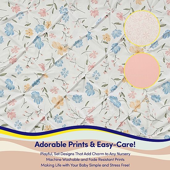 Sweet Home Collection Gardenia Floral 4-pc. Crib Bedding Set