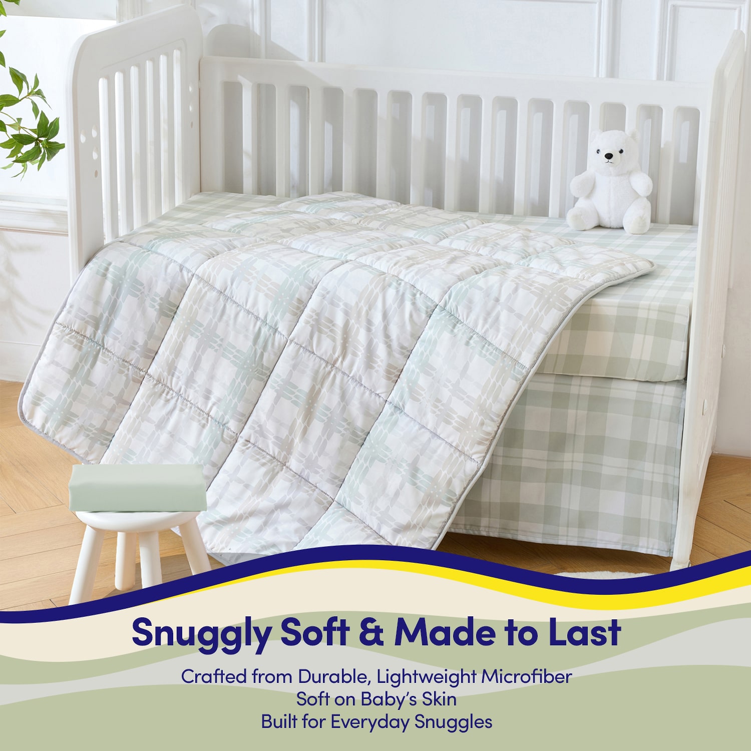 Sweet Home Collection Plaid 4-pc. Crib Bedding Set
