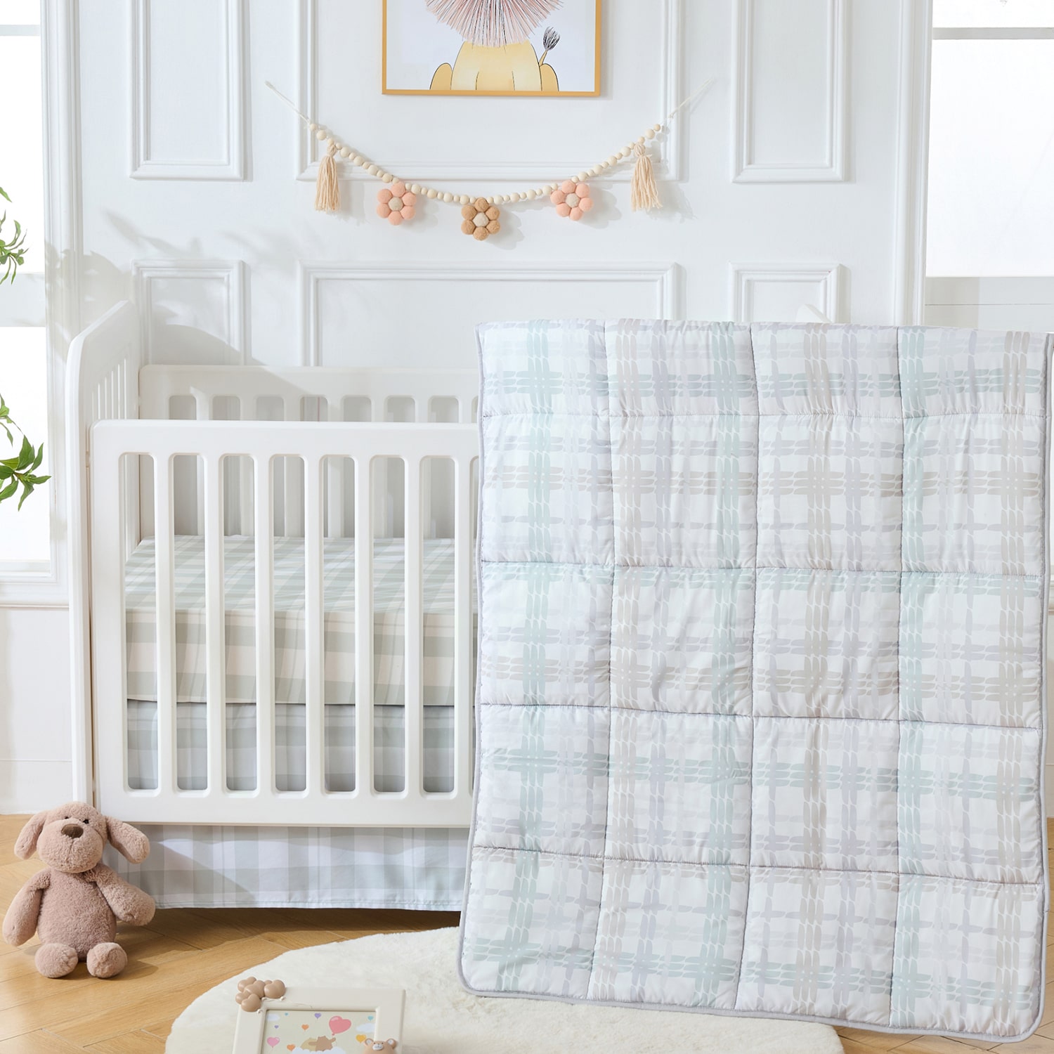 Sweet Home Collection Plaid 4-pc. Crib Bedding Set