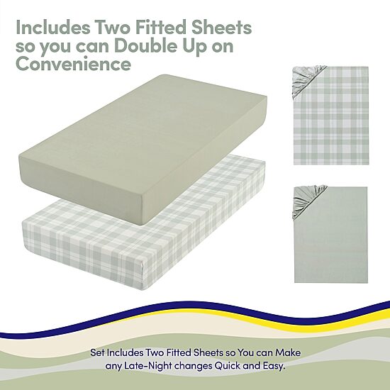 Sweet Home Collection Plaid 4-pc. Crib Bedding Set