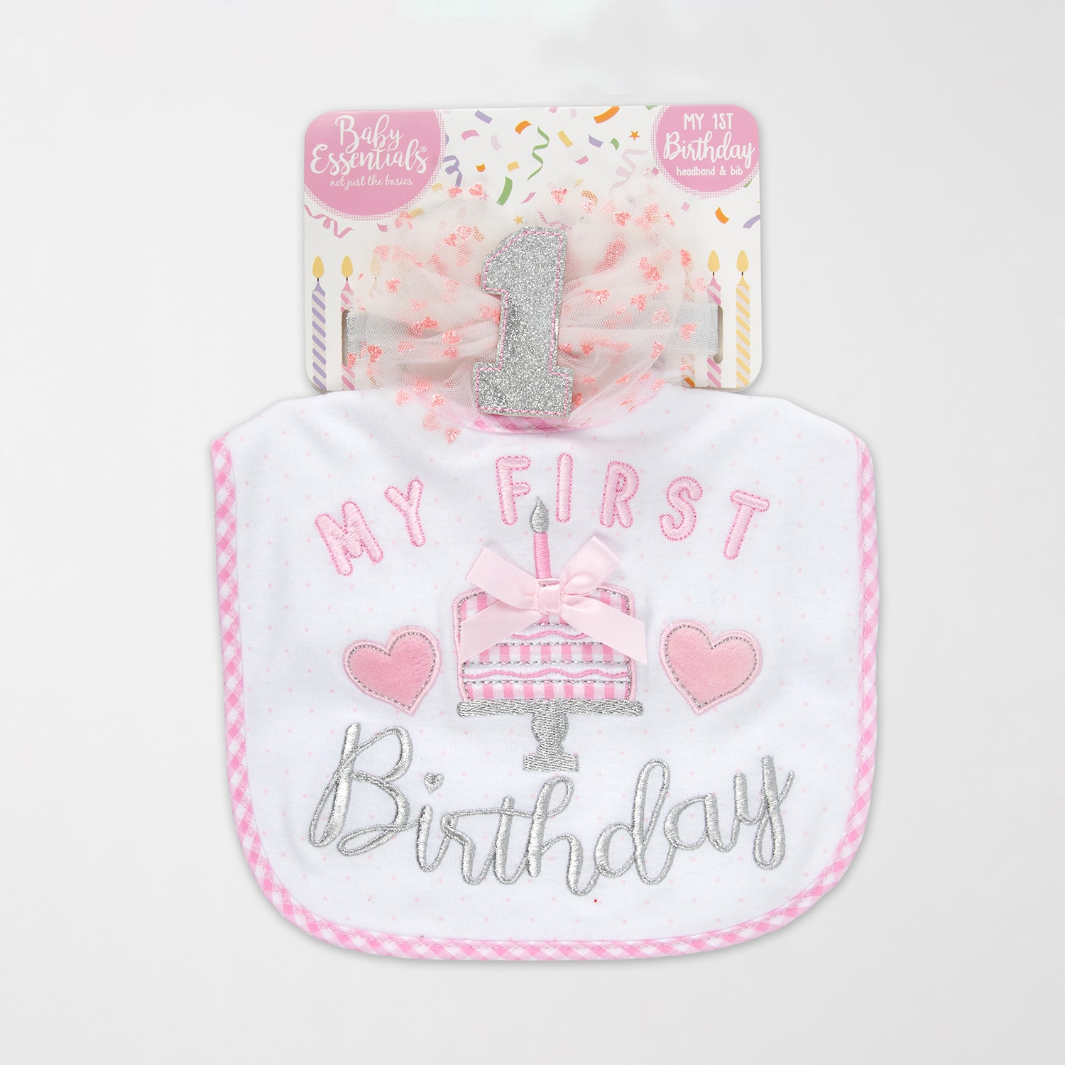 Baby Essentials Girls 2-pc. Bib
