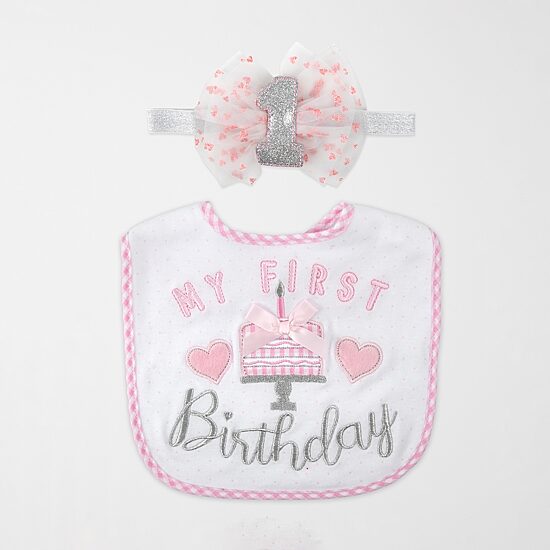 Baby Essentials Girls 2-pc. Bib