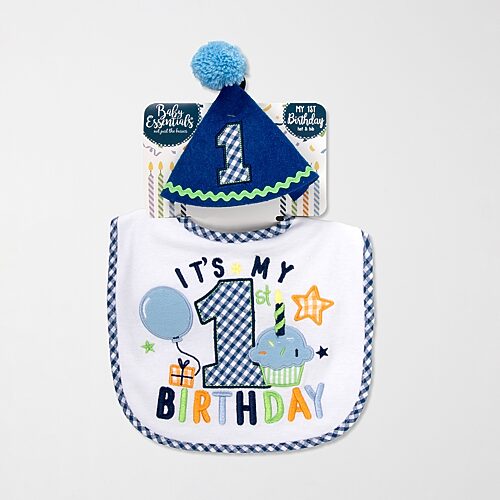 Baby Essentials Babies' Boys 2-pc. Bib In Blue