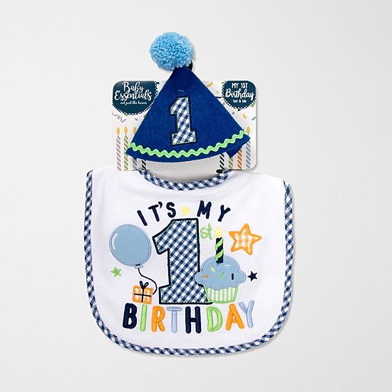 Baby Essentials Boys 2-pc. Bib