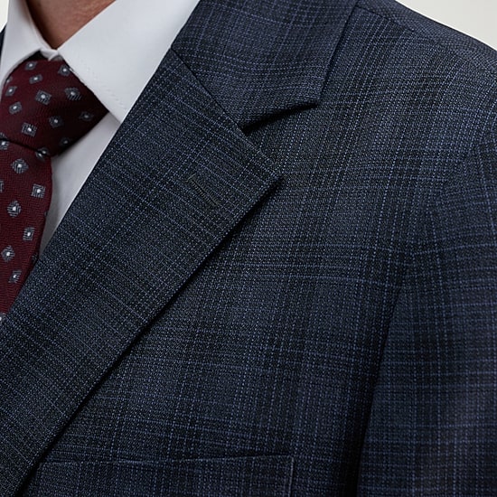 Haggar JMH Premium Stretch Mens Plaid Modern Fit Sport Coat