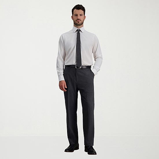 Haggar Premium Comfort Pinstripe Mens Classic Fit Flat Front Pant
