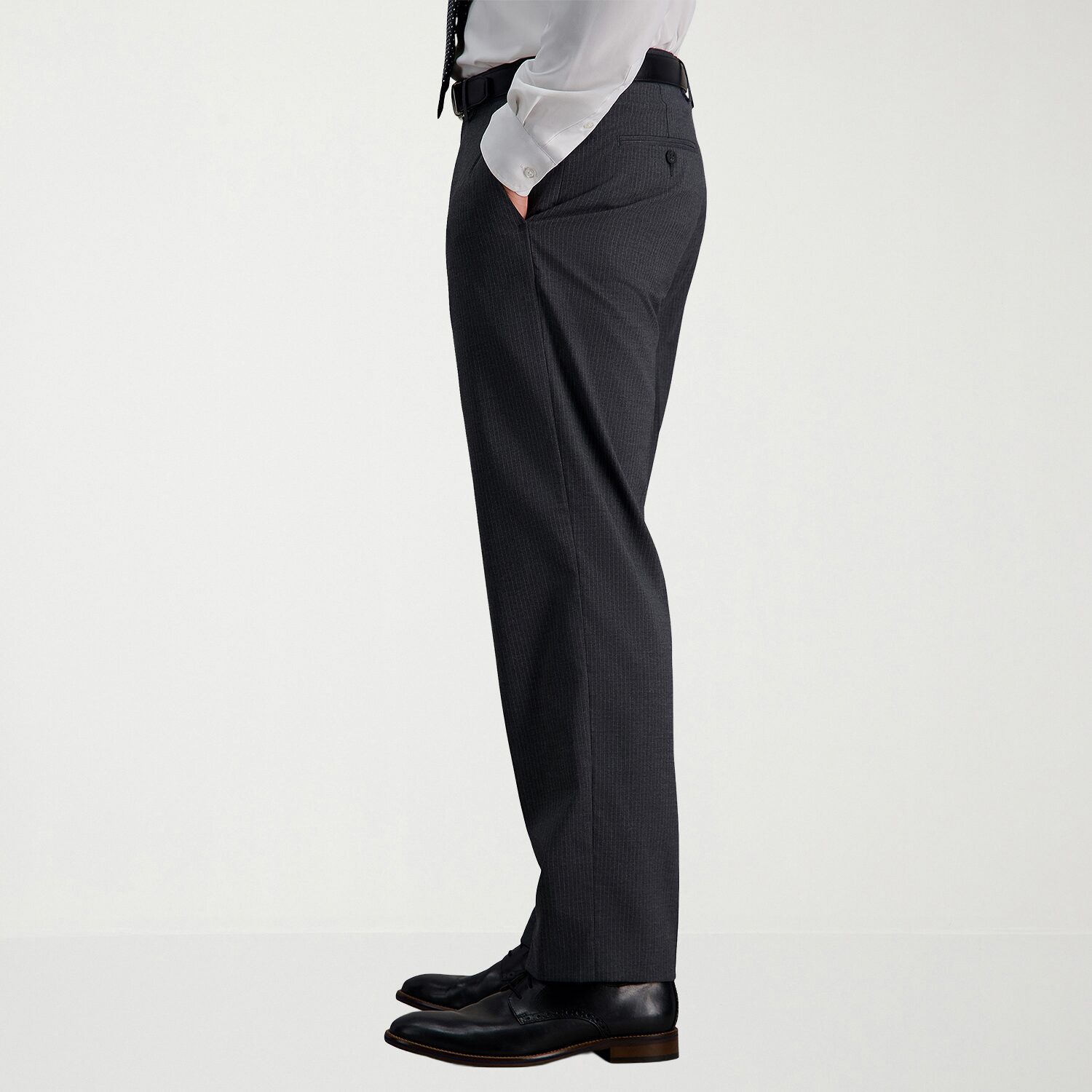 Haggar Premium Comfort Pinstripe Mens Classic Fit Flat Front Pant