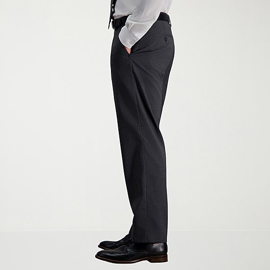 Haggar Premium Comfort Pinstripe Mens Classic Fit Flat Front Pant