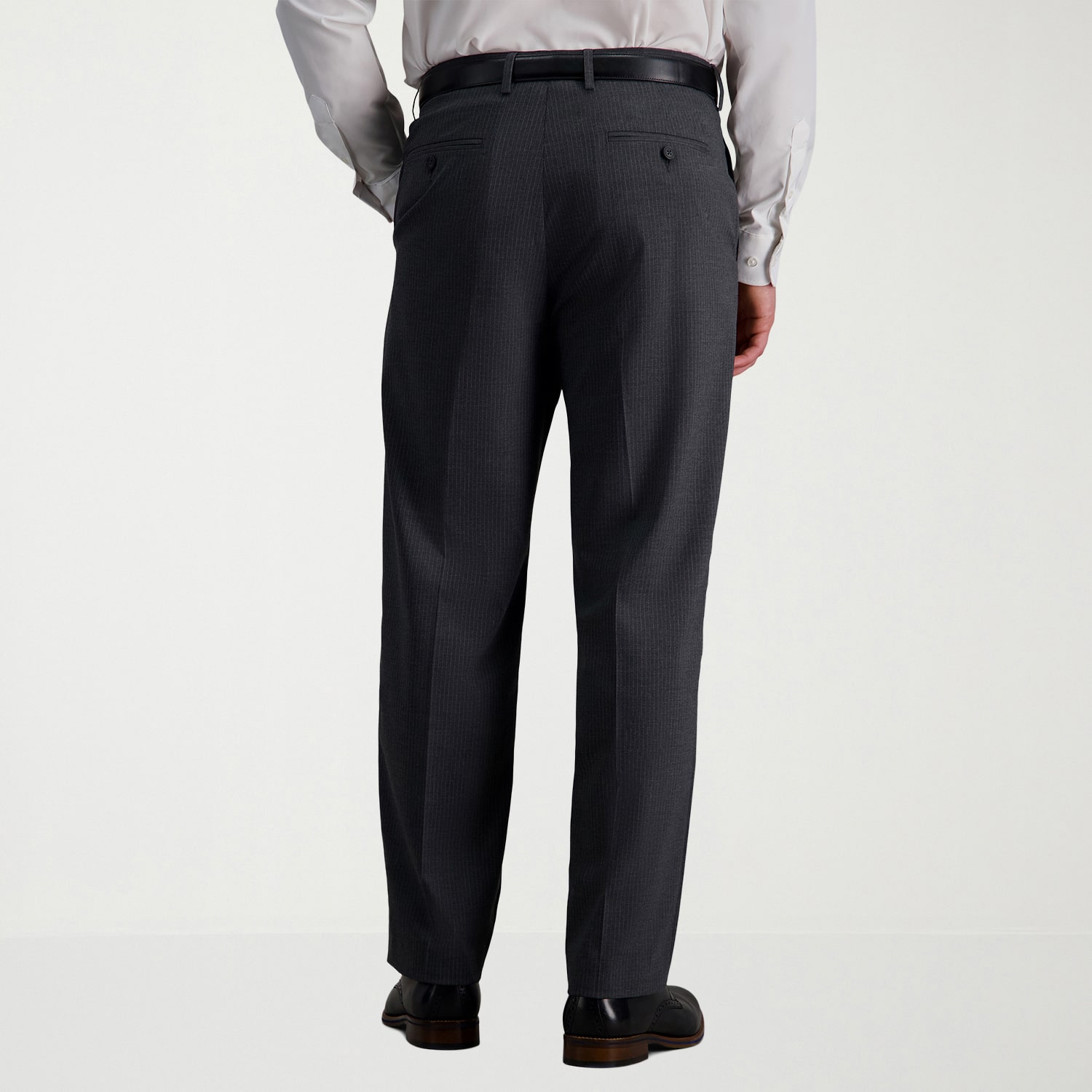Haggar Premium Comfort Pinstripe Mens Classic Fit Flat Front Pant