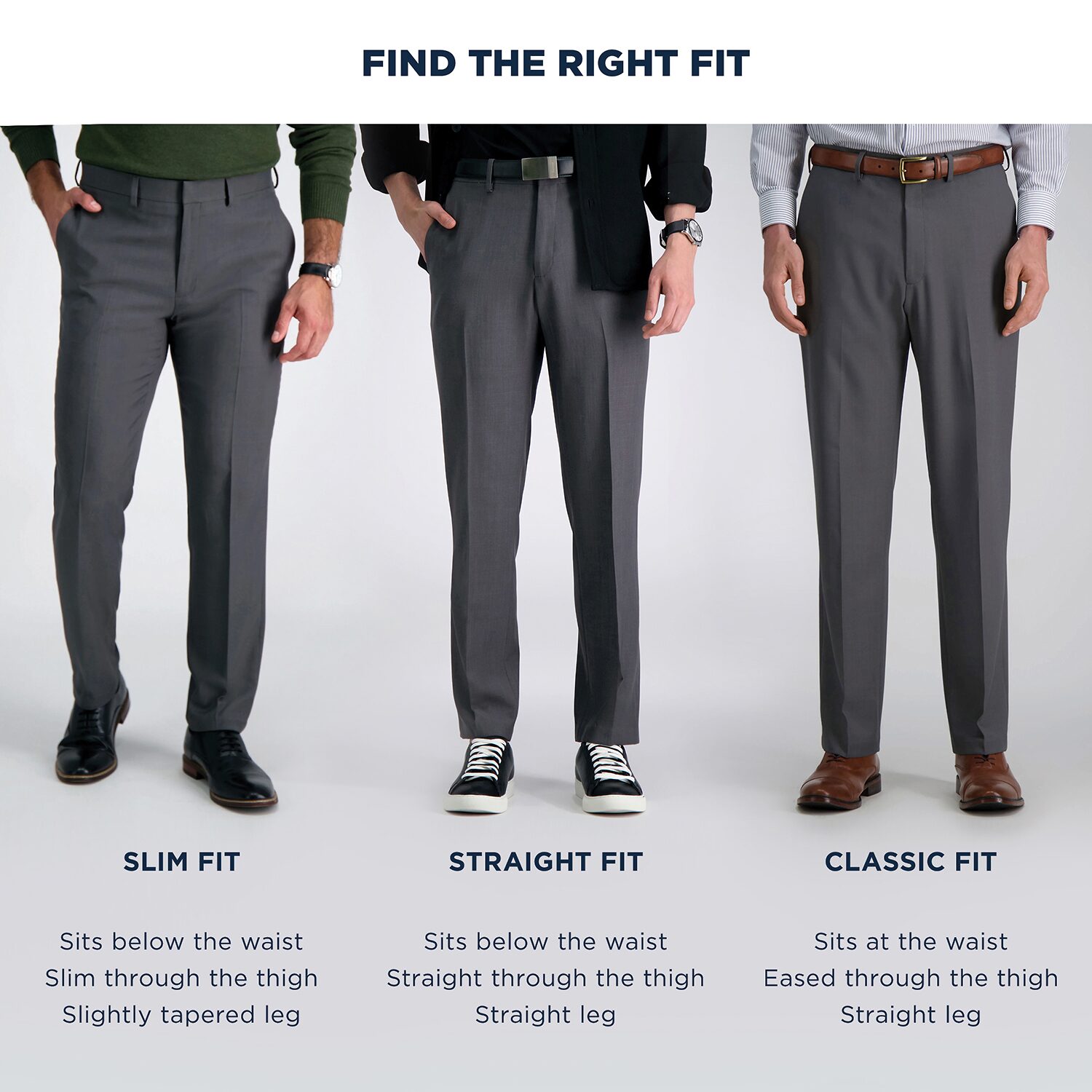 Haggar Premium Comfort Pinstripe Mens Classic Fit Flat Front Pant