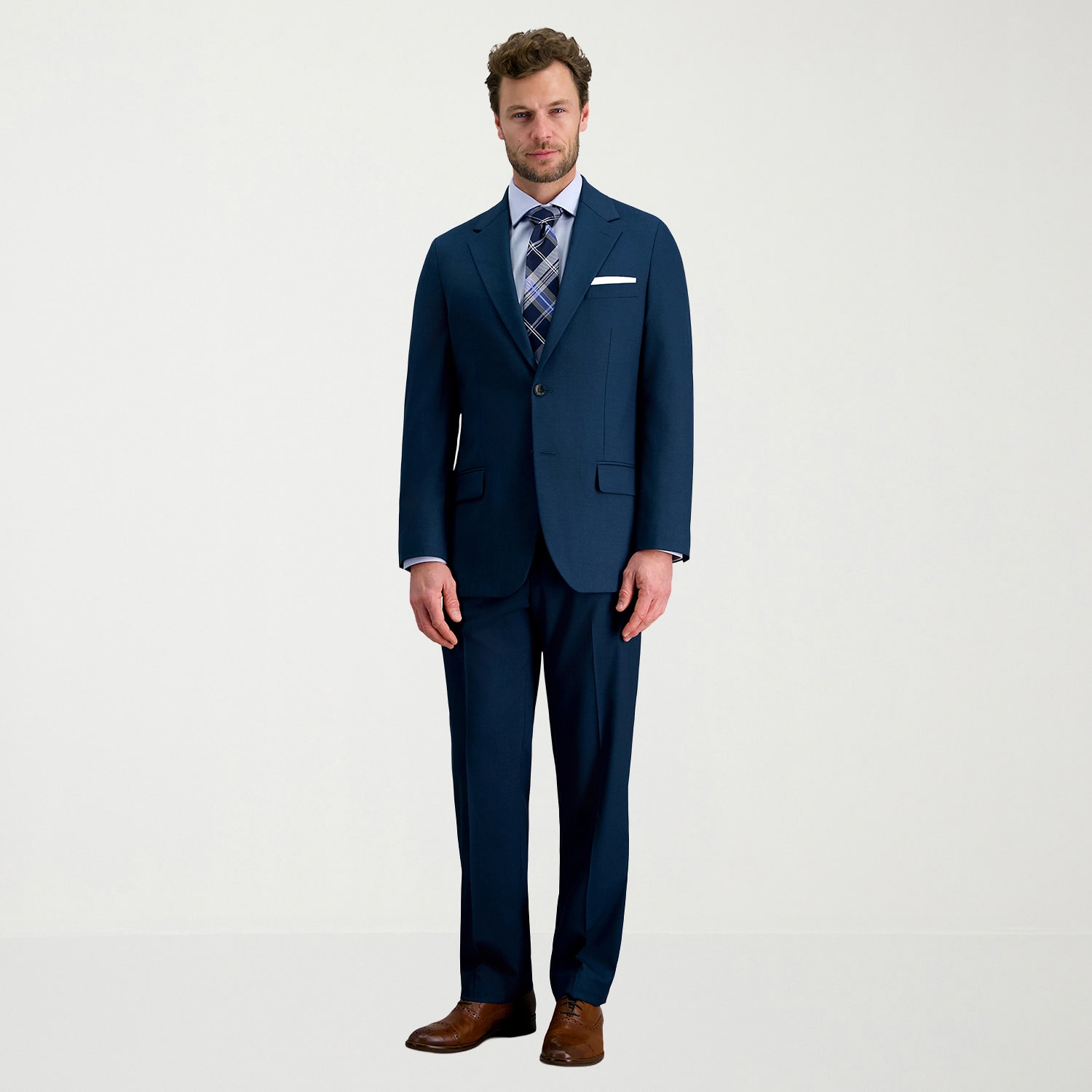 Haggar JMH Tailored Mens Stretch Fabric Modern Fit Flat Front Suit Pant