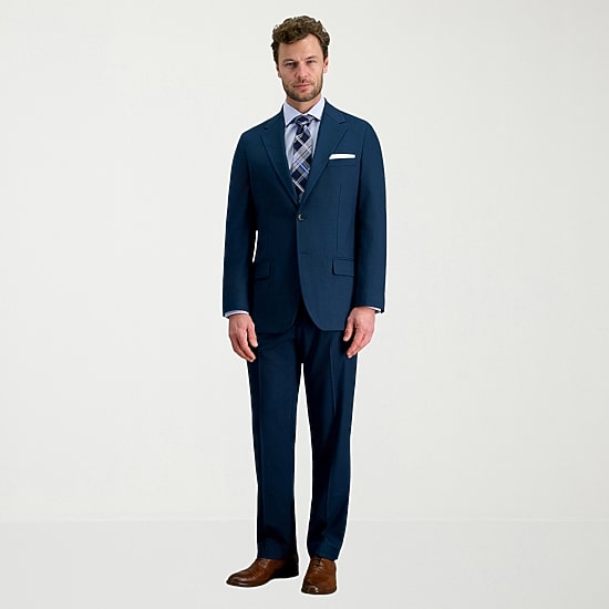 Haggar JMH Tailored Mens Stretch Fabric Modern Fit Flat Front Suit Pant