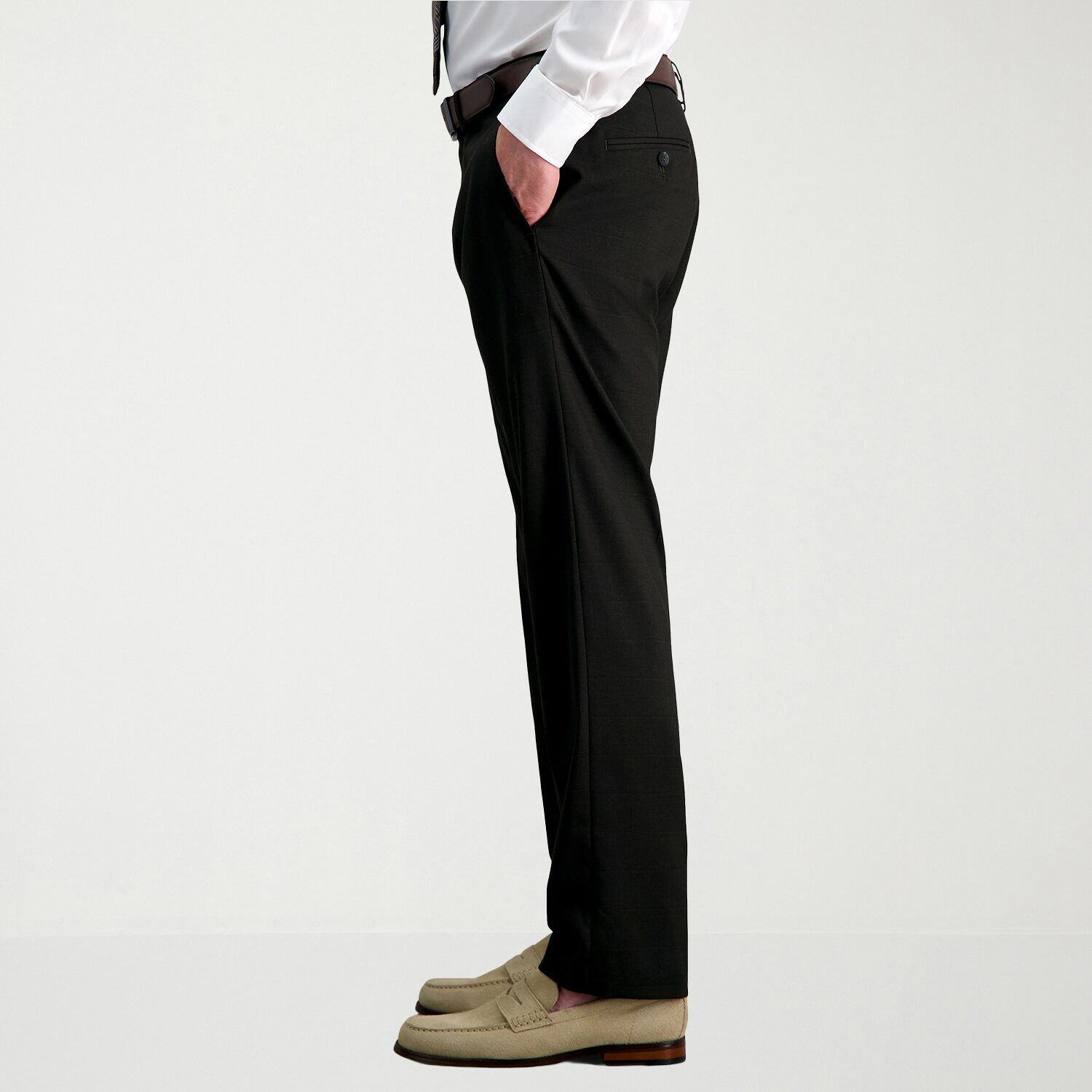 Haggar JMH Tailored Mens Modern Fit Windowpane Flat Front Suit Pant