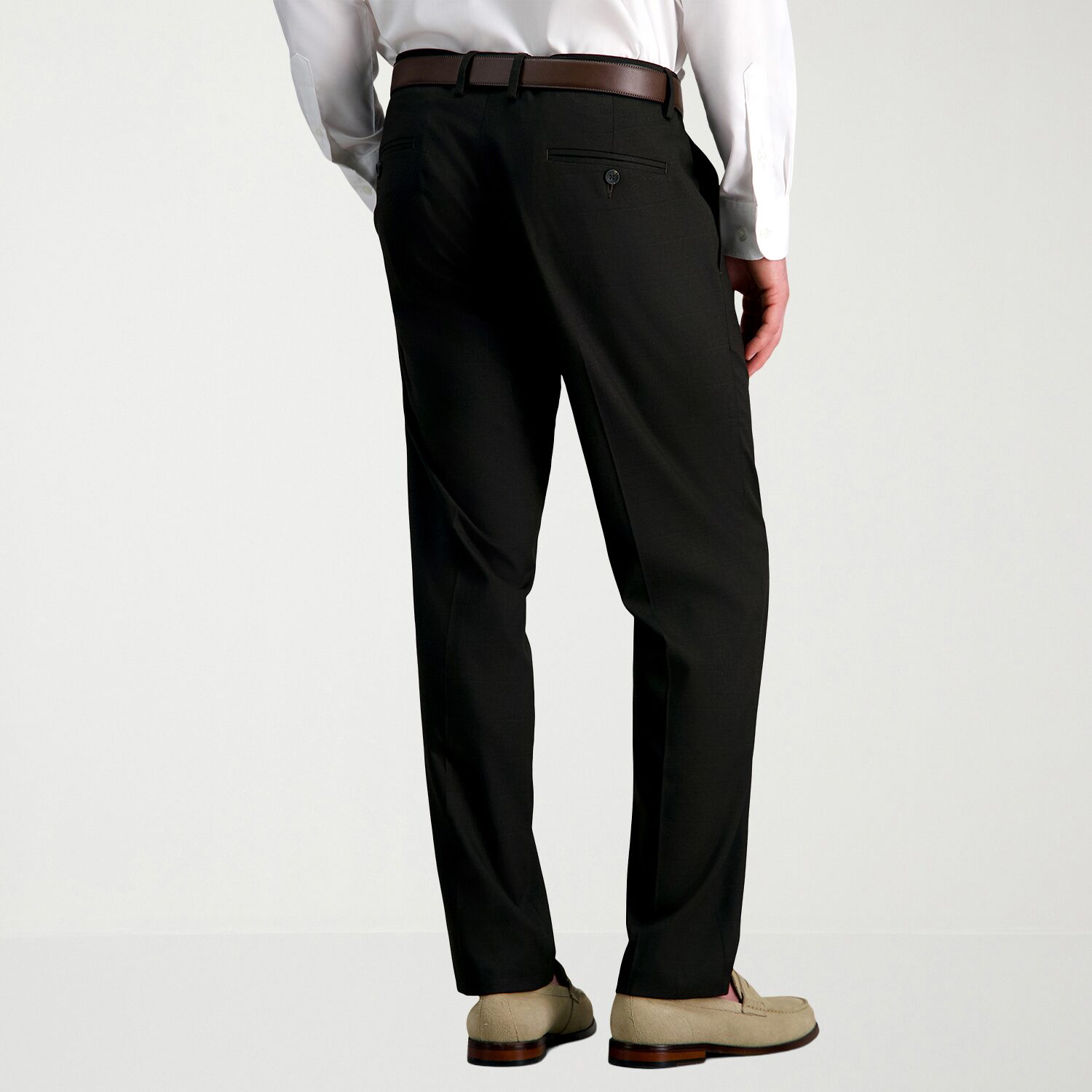 Haggar JMH Tailored Mens Modern Fit Windowpane Flat Front Suit Pant
