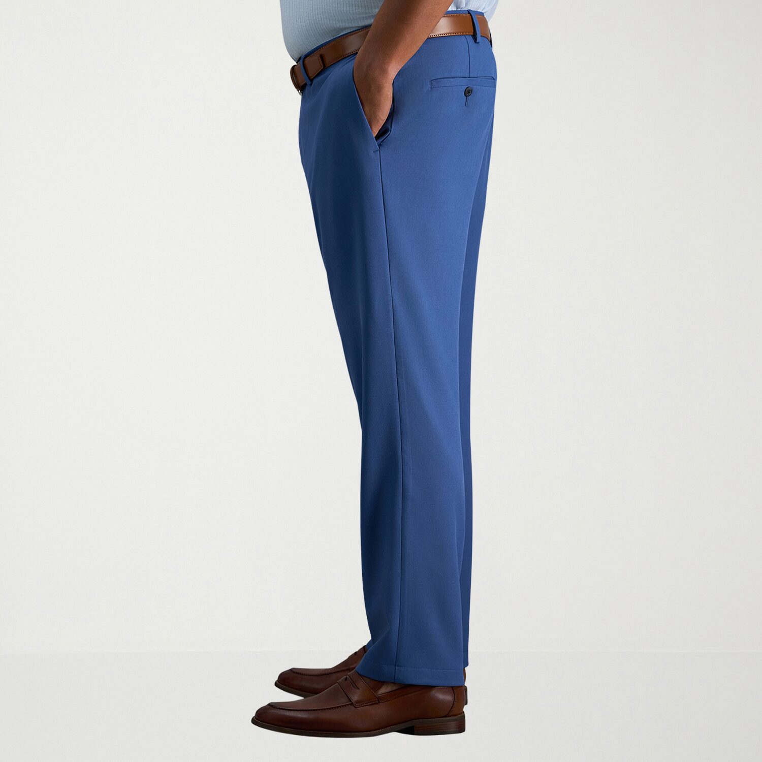 Haggar Cool Right Performance Flex Mens Straight Fit Big and Tall Flat Front Pant
