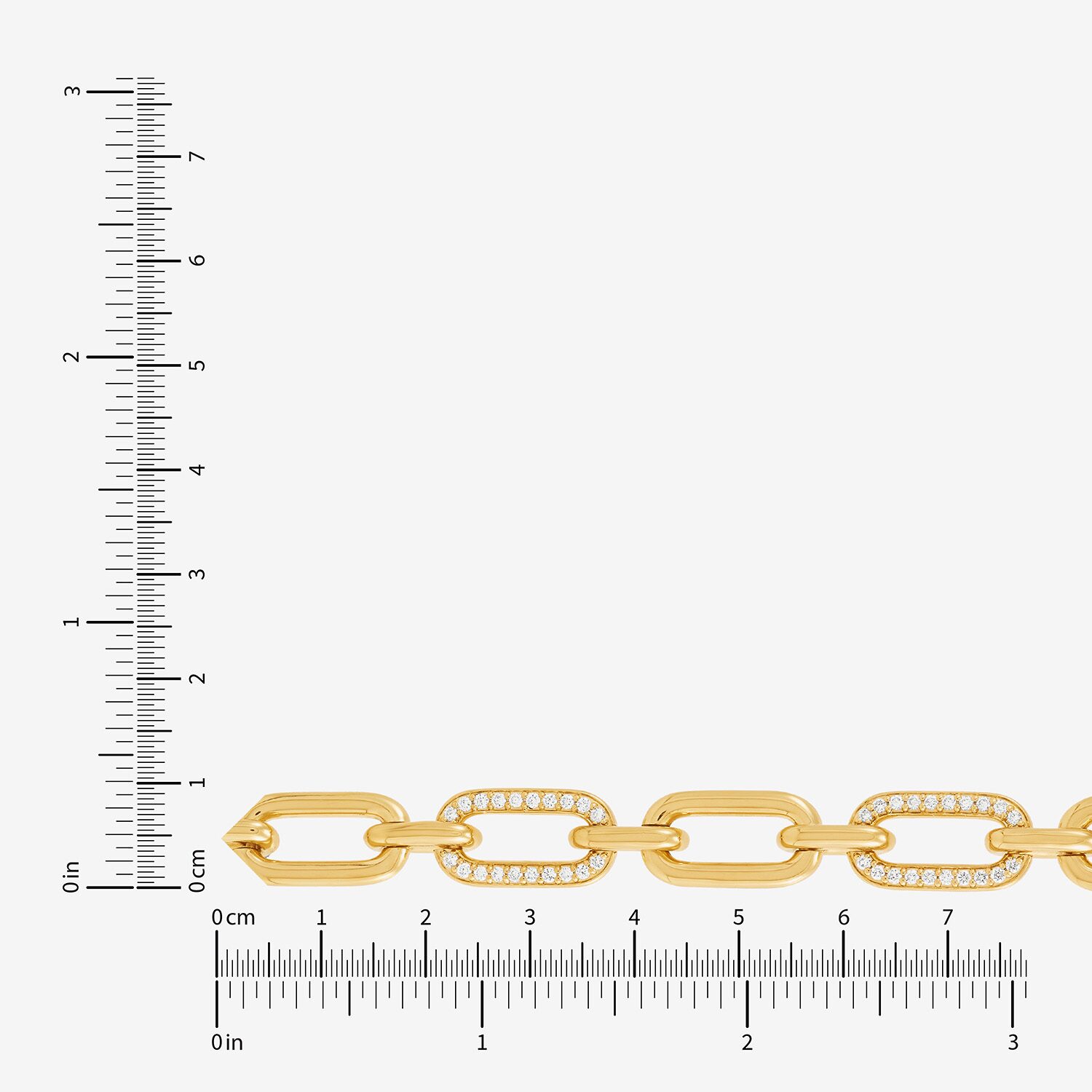 Womens 24K Gold Over Silver 6 1/2 Inch Hollow Link Chain Bracelet