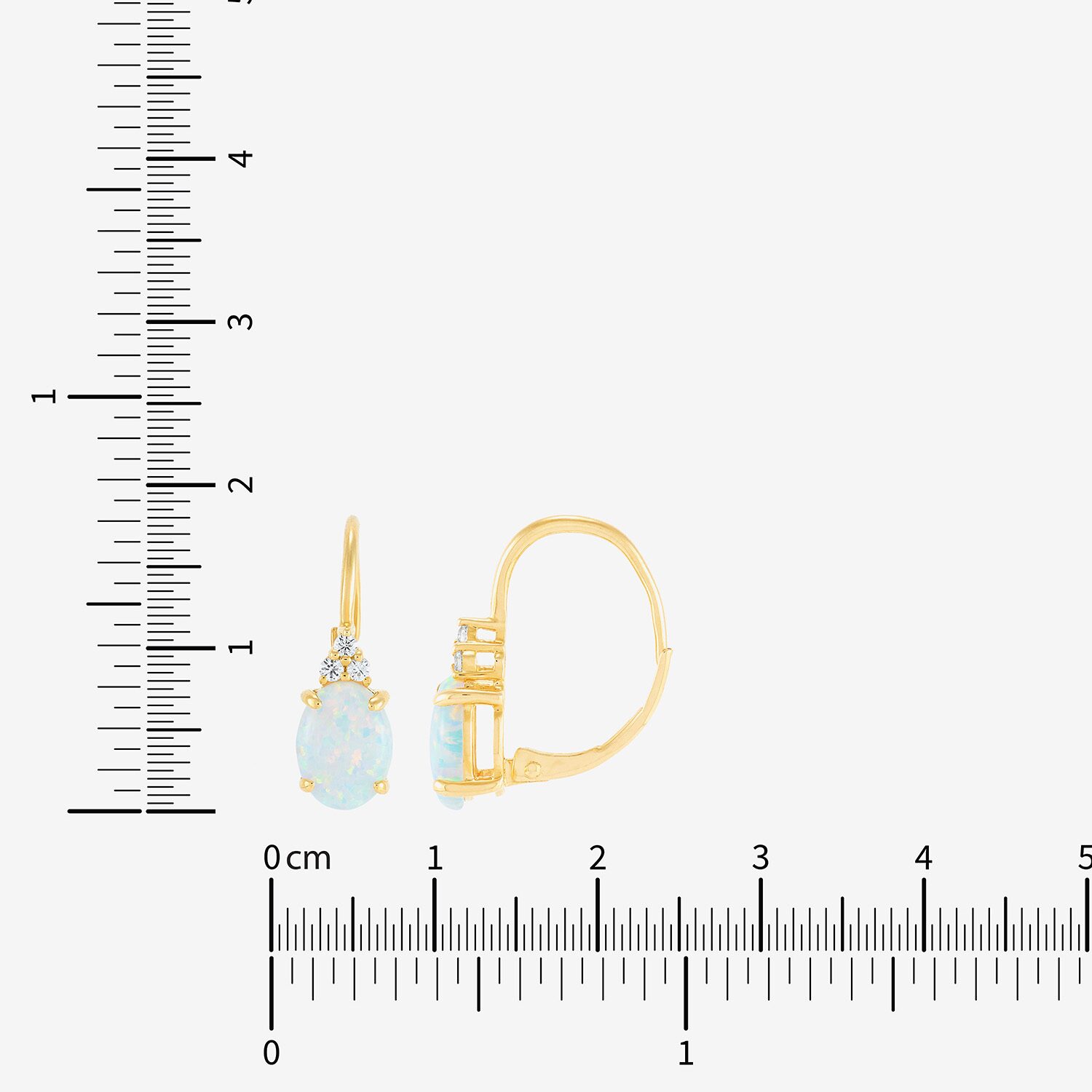 Limited Quantities! Womens Lab Created White Opal 10K Gold 18.2mm Hoop Earrings