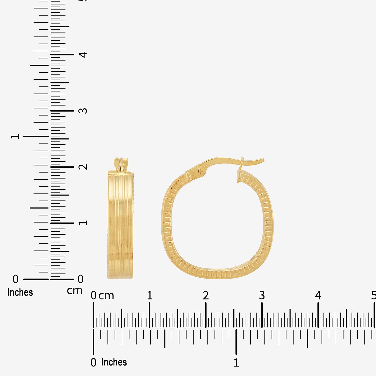 Bonded Brilliance Womens 14K Gold Bonded With Sterling Silver Hoop Earrings