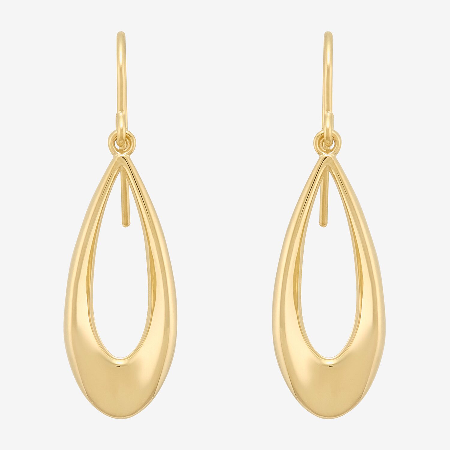 Bonded Brilliance Womens 14K Gold Bonded With Sterling Silver Drop Earrings
