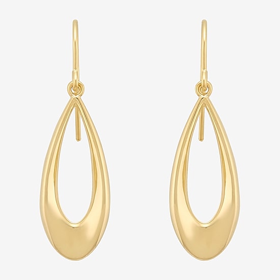 Bonded Brilliance Womens 14K Gold Bonded With Sterling Silver Drop Earrings
