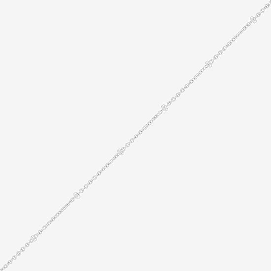 Made in Italy Womens Sterling Silver 18 Inch Rolo Chain Necklace