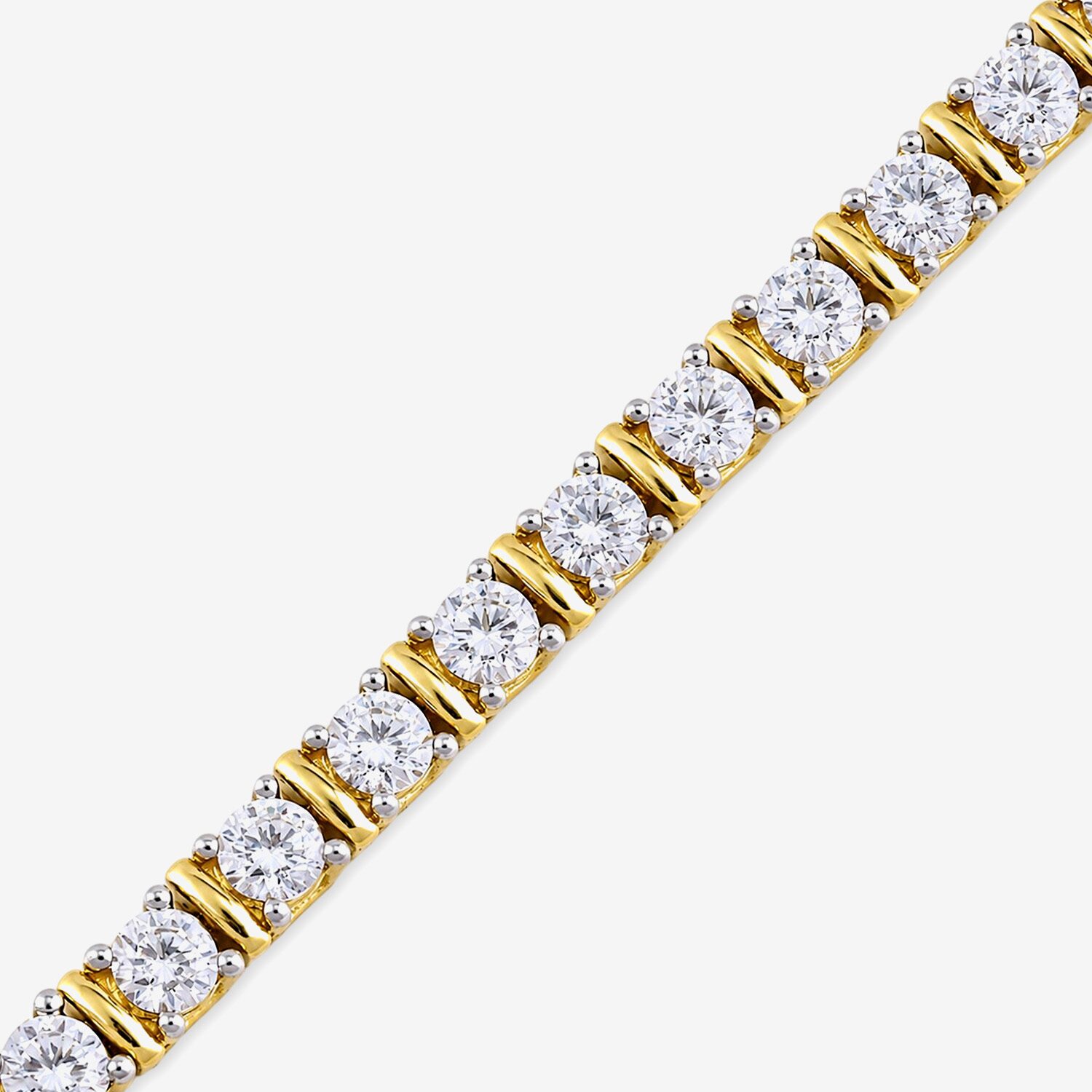 (G-H / Si2-I1) Womens 5 CT. T.W. Lab Grown White Diamond 14K Gold Over Silver 7 Inch Tennis Bracelet