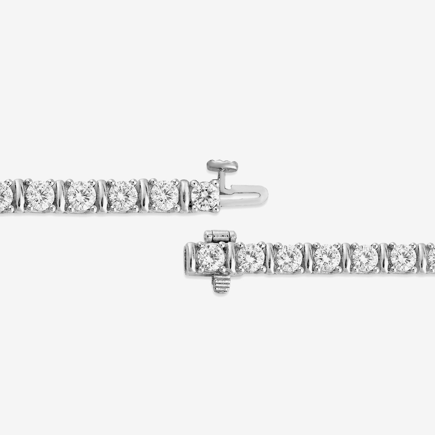 (G-H / Si2-I1) Womens 5 CT. T.W. Lab Grown White Diamond Sterling Silver 8 Inch Tennis Bracelet