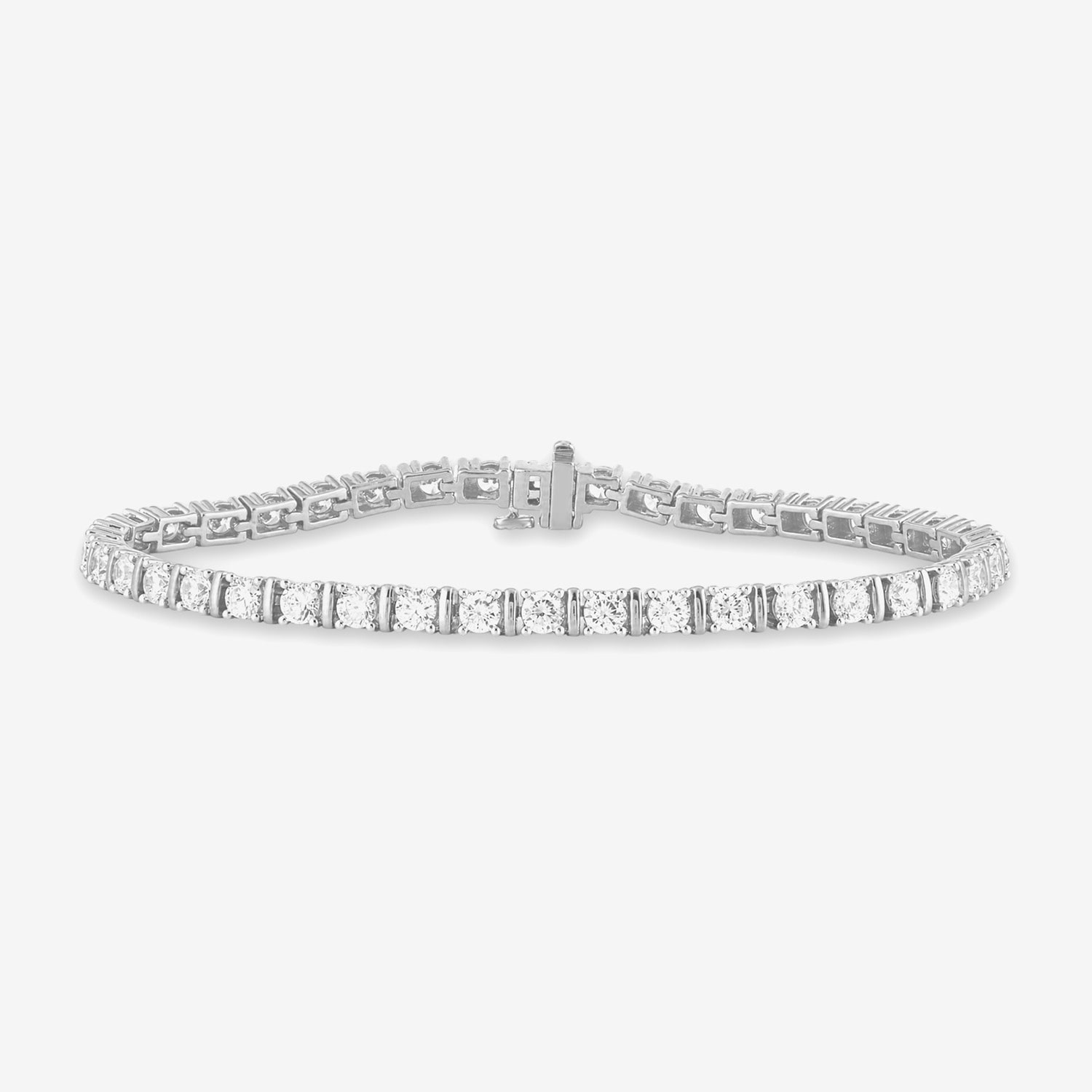 (G-H / Si2-I1) Womens 5 CT. T.W. Lab Grown White Diamond Sterling Silver 8 Inch Tennis Bracelet