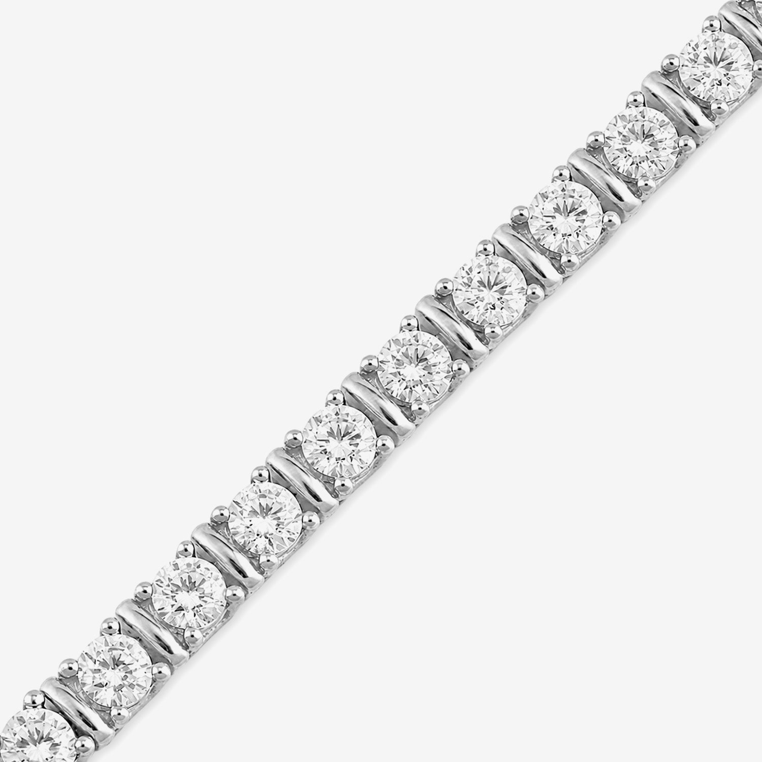 (G-H / Si2-I1) Womens 5 CT. T.W. Lab Grown White Diamond Sterling Silver 8 Inch Tennis Bracelet