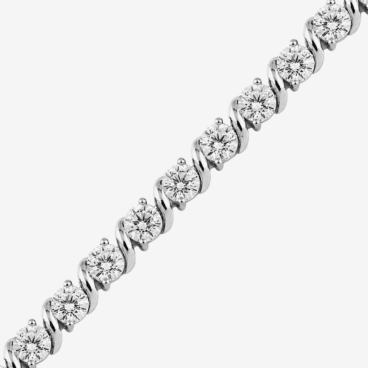 (G-H / Si2-I1) Womens 7 Ct.T.W. Lab Grown White Diamond Sterling Silver 8 Inch Tennis Bracelet